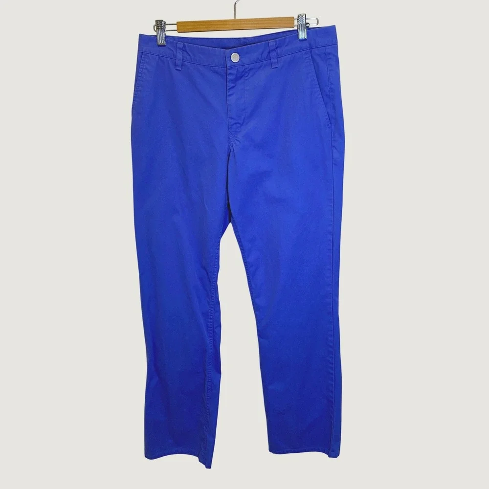 Bonobos Washed Chinos Mens 32x32 Blue Excellent Straight Fit Cotton Pants
